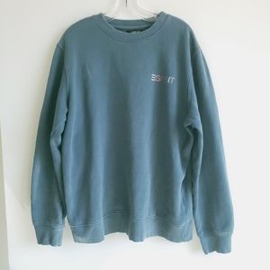 Esprit Pacsun Blue Faded Crew Neck Pullover Sweatshirt